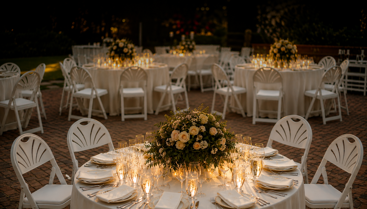 Elegant tables and chairs