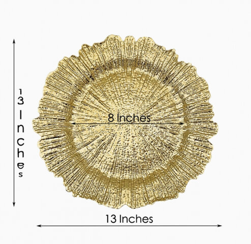 Gold Charger Plate (plastic)