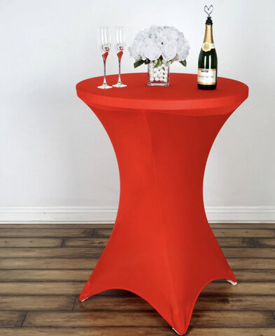 Red Spandex Table Cover