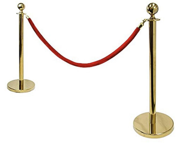 Two Stanchion w/ Red Rope