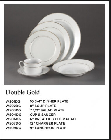 Double Gold Rim Plates