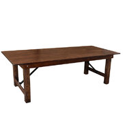 9'  Wood Farm Table