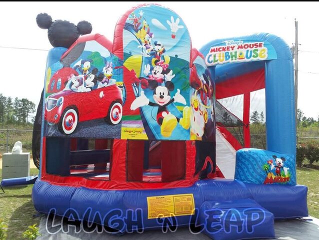 Mickey's  Club Bounce House Slide Combo