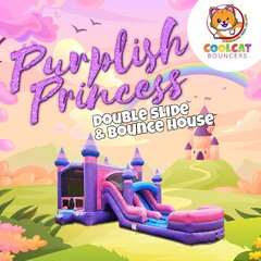 Purplish Princess double slide & bounce house 