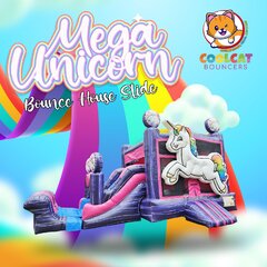 Mega Unicorn Bounce House Slide