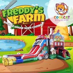 Freddy's Farm Bounce House Slide Combo 