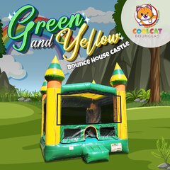 Green and Yellow Bounce House Castle 