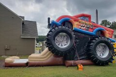 Monster Truck Bounce House Slide Combo