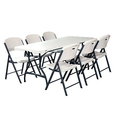 1 Table 6 FOOT & 6 Chairs