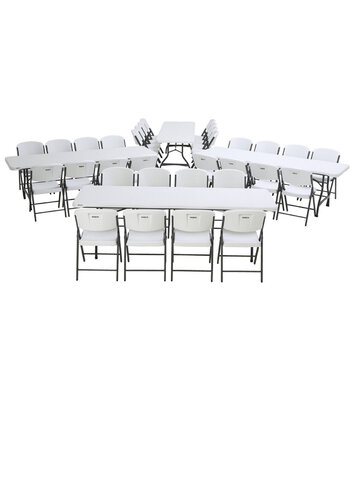 4 Tables - 8'Foot  with 32 Chairs Package