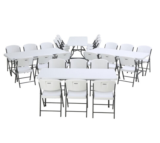 5 Tables - 6ft & 30 chairs