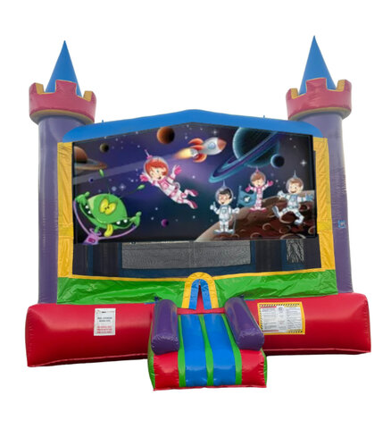 Neon Castle Bounce House -Space