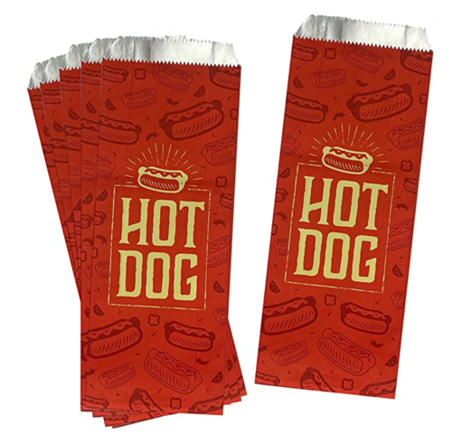 50 Pack - Foil Hot Dog Bags