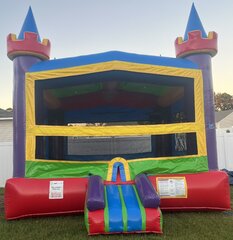 Neon Castle Bounce House