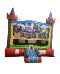 Neon Castle Bounce House - Monster Truck