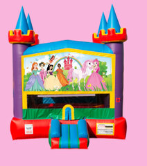 Neon Castle Bounce House - Princess 