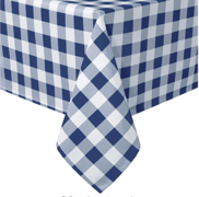 Rectangle Tablecloth - 6' Table (60"x120"), Blue and White Plaid