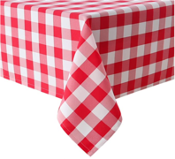 Rectangle Tablecloth - 6' Table (60"x120"), Red and White Plaid