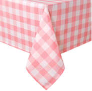 Rectangle Tablecloth - 6' Table (60"x120"), Peach and White Plaid