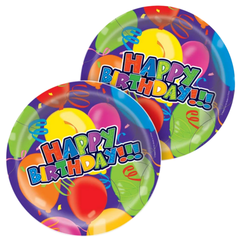 Happy Birthday Colorful Plates