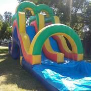 Double 16ft Slide w large pool
