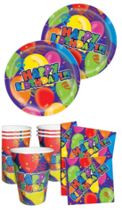 Happy Birthday Colorful Plates