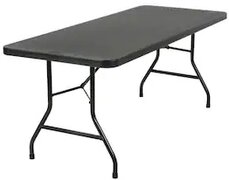 Black 6 Foot Tables