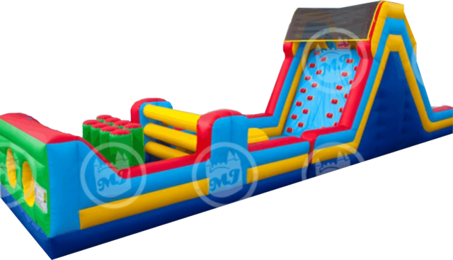 Obstacle Course 50ft Long with Giant Slide