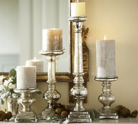 Silver & Crystal Candle Holders