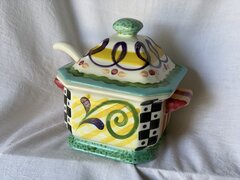 Soup Tureen by Vicki Carrol, Razzle Dazzle Pattern