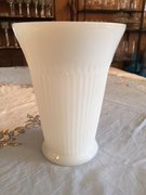 Milk Glass Fluted Jar Vase.1