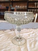 Crystal Clear Glass Compote w No Lid