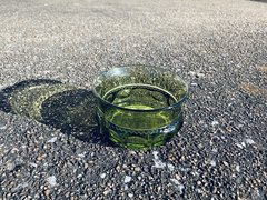 Vintage Green Dimple Depression Glass Bowl