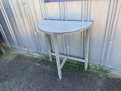 Demilune Gray Side Table