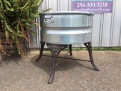 Large Galvanized Round Drink Tub on Stand 