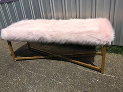 Pink Furry Bench