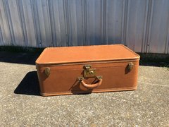 Vintage Large Brown Luggage- B