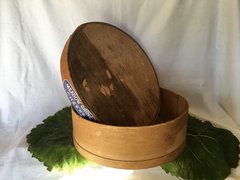 Vintage Wood Round Cheese Crate