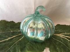 Glass Turquoise Pumpkin