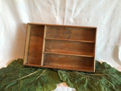 Vintage Wood Drawer Divider Tray