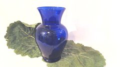Large Cobalt Blue Glass Vase.b