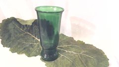 Large Vintage Green Glass Vase.b