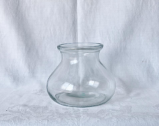 Clear Glass Bulb Vase