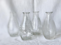 Clear Glass Savannah Vase, misc patterns- 24 available