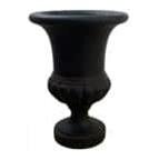 XL Black Pedestal Urn, 2 available