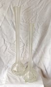 Glass Tower Vase w/ Bubble Base- 2 available