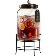Drinkware-Glass Drink Dispenser w Stand