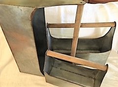 Galvanized Container w/ Wood Handle