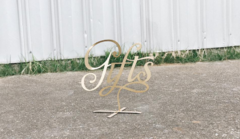 Gold Gift Sign for Tabletop
