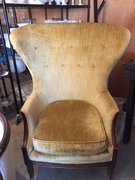 Vintage Gold Velvet Side Chair